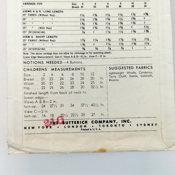 50s Butterick Sewing Pattern 6275 Child’s Robe - Picture 4 of 5
